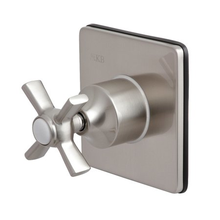 KINGSTON BRASS KS3048ZX Three-Way Diverter Valve W/Sgl-Handle & Square Plate, Nickel KS3048ZX